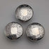 1867 British antique silver-capped glass bottles, set of three, James Vickery