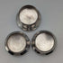 1867 British antique silver-capped glass bottles, set of three, James Vickery