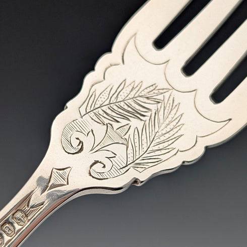 1869 年英國古董純銀魚餐具組 12 對共 1161 克 Mappin Brothers