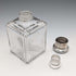 1867 British antique silver-capped glass bottles, set of three, James Vickery