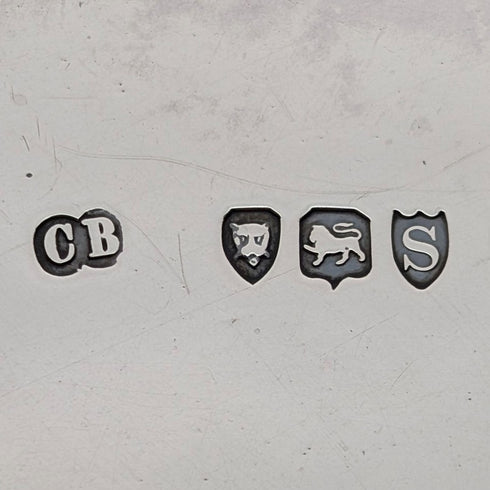 1893 年英國古董純銀 Salva 卡托盤直徑 23 公分 413 克 Charles Boyton