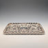 Circa 1900 British antique silver plate relief carved dressing table tray