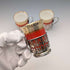 1929 British vintage porcelain cups in sterling silver holders, set of 3, Walker & Hall, AYNSLEY