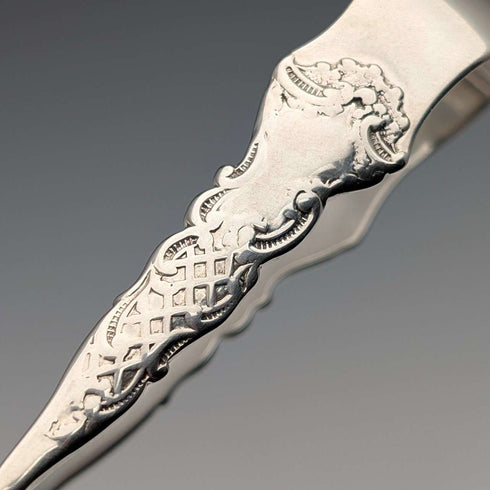 1902 British antique sterling silver sugar tongs 22g Charles Boyton