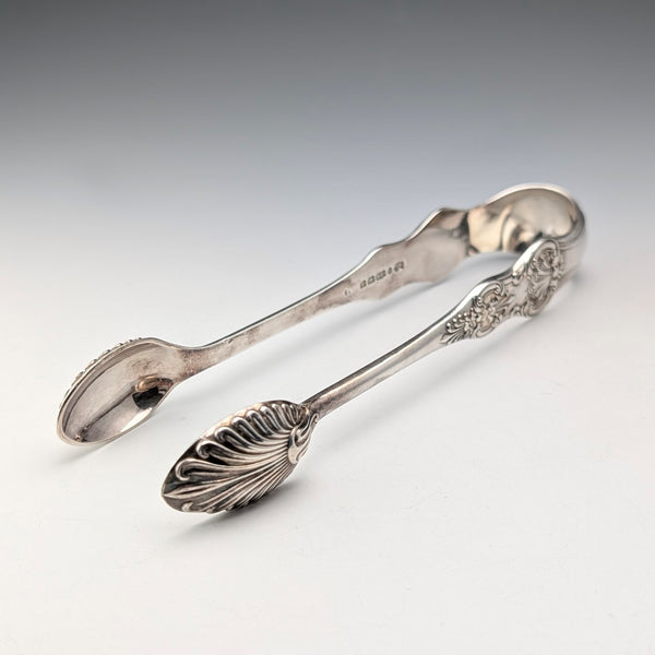 1853 British Antique Silver Plated Sugar Tongs Elkington