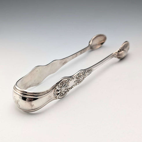 1853 British Antique Silver Plated Sugar Tongs Elkington