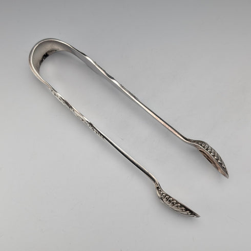 1853 British Antique Silver Plated Sugar Tongs Elkington