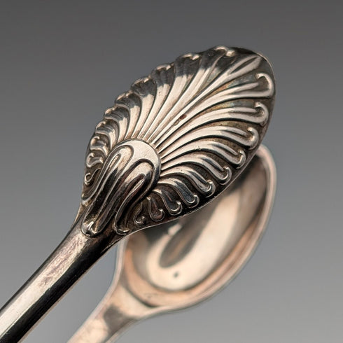 1853 British Antique Silver Plated Sugar Tongs Elkington