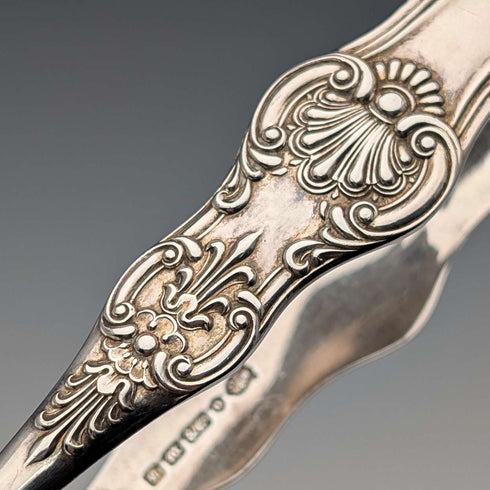 1853 British Antique Silver Plated Sugar Tongs Elkington