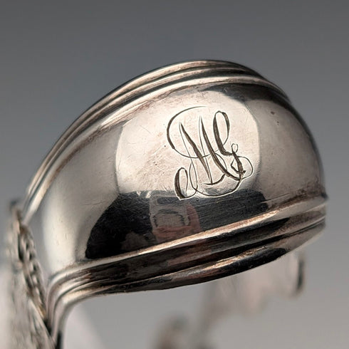 1853年 英国アンティーク シルバープレート製 シュガートング Elkington