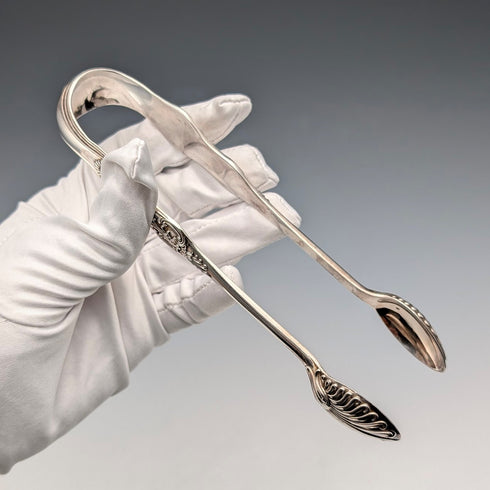 1853 British Antique Silver Plated Sugar Tongs Elkington