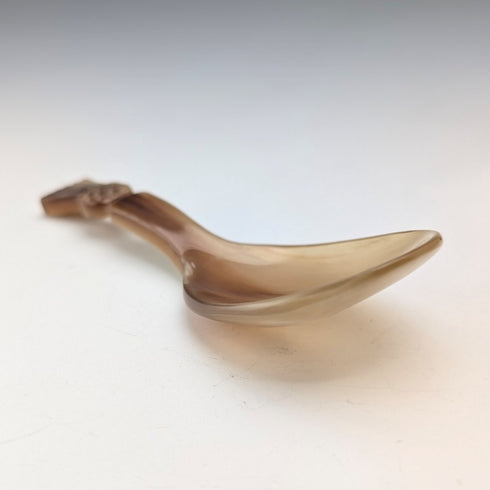 英國古董角薊裝飾茶罐勺