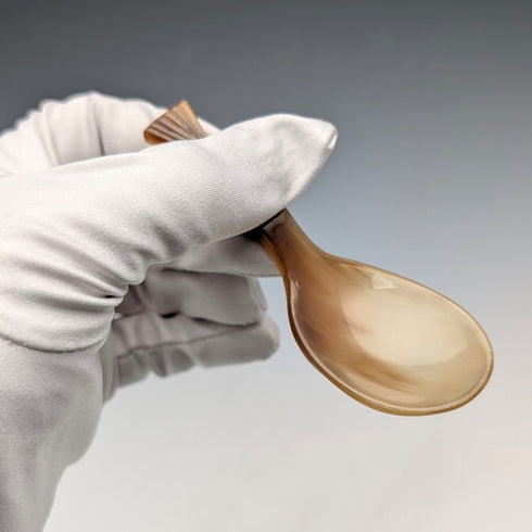 英國古董角薊裝飾茶罐勺