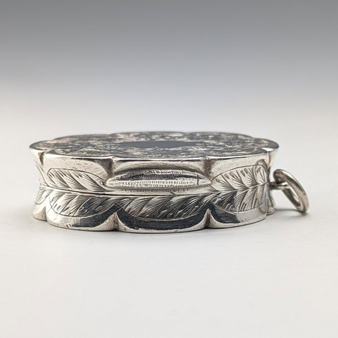 1881年 英国アンティーク 純銀製 ヴィネグレット 21g Hilliard&Thomason