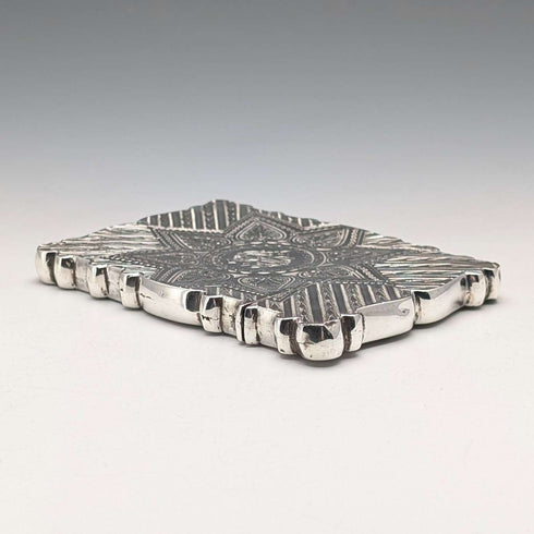 1876年 英国アンティーク 純銀製 カードケース 60g Colen Hewer Cheshire