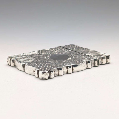1876年 英国アンティーク 純銀製 カードケース 60g Colen Hewer Cheshire