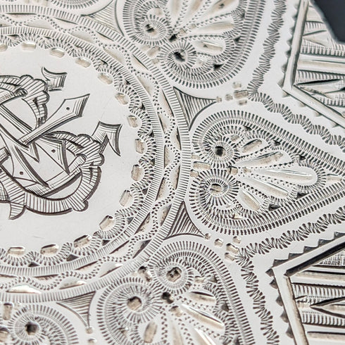 1876 年英國古董純銀卡包 60 克 Colen Hewer 柴郡