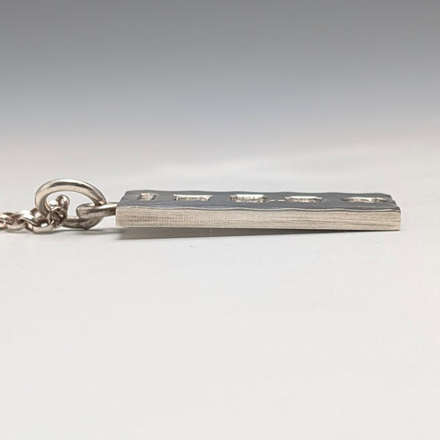 1977年 英国 純銀製 ジュビリーインゴットペンダント&純銀製チェーン 計21g Excalibur Jewellery①