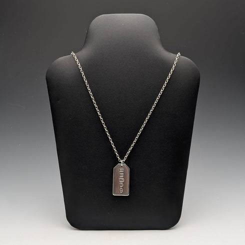 1977年 英国 純銀製 ジュビリーインゴットペンダント&純銀製チェーン 計43g CJ