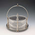 Antique British silver plate and cut glass butter dish