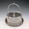 Antique British silver plate and cut glass butter dish