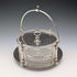 Antique British silver plate and cut glass butter dish