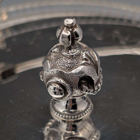 Antique British silver plate and cut glass butter dish