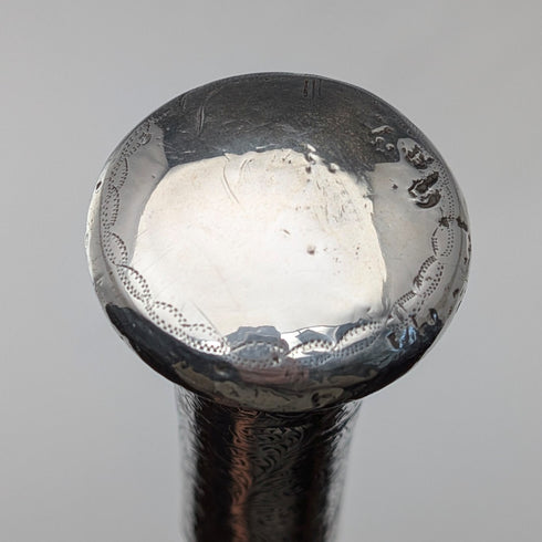 1906 年英國古董黑軸純銀圓柄手杖 90 公分 WH Carrington