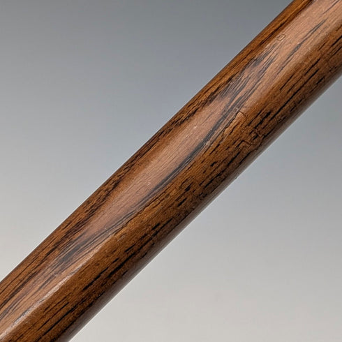 1921 年英國古董棕色手柄,彎曲手柄,純銀裝飾,手杖,92 厘米,J Howell & Co.