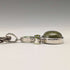 Vintage green serpentine and sterling silver pendant with sterling silver necklace