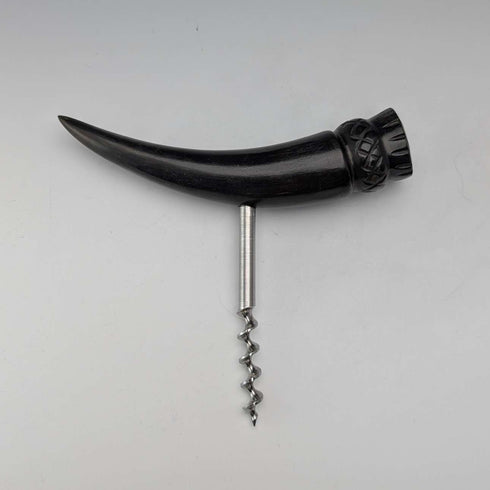 Vintage Square Wooden Handle Thistle Decorated Bottle Opener