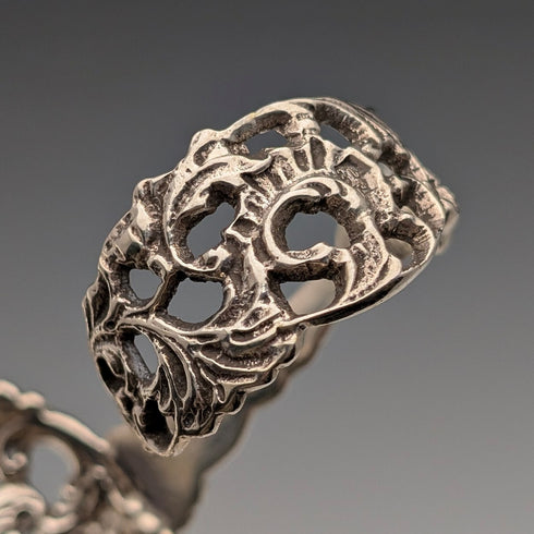 1922年 オランダアンティーク 835シルバー製 鳥装飾 スライサー 43g W2V