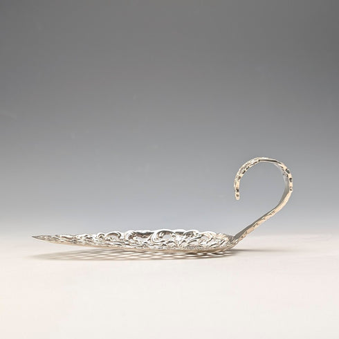 1922年 オランダアンティーク 835シルバー製 鳥装飾 スライサー 43g W2V