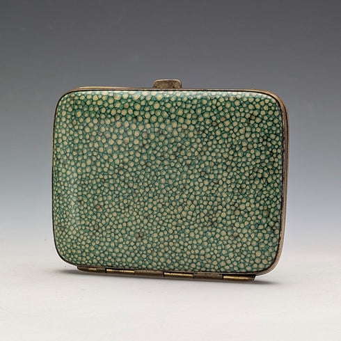 ヴィンテージ グリーンガルーシャ風 ゴールドプレート シガレットケース