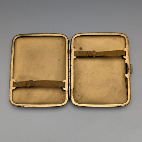 ヴィンテージ グリーンガルーシャ風 ゴールドプレート シガレットケース