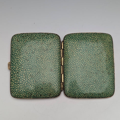 ヴィンテージ グリーンガルーシャ風 ゴールドプレート シガレットケース