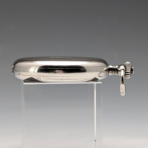 antique Ulysse Nardin pocket watch silver side hunter case works well