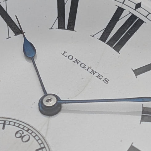 1908年頃 アンティーク ロンジン 懐中時計 オープンフェース 直径55mm 動作良好