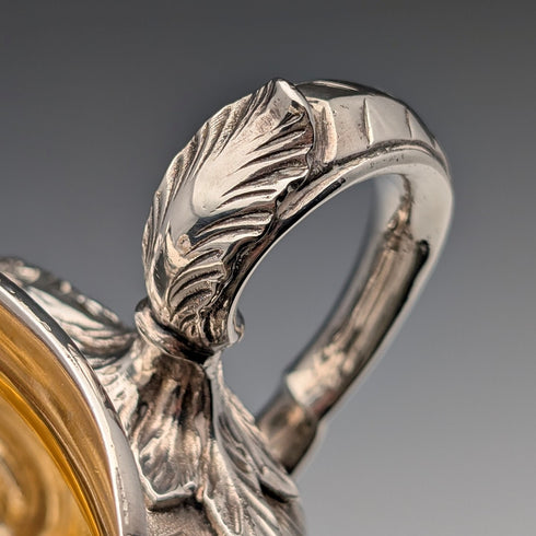 1891年 英国アンティーク 純銀製 大型シュガーボウル 395g Walter&John Barnard