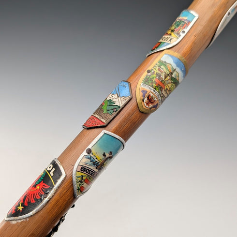 ヴィンテージ ヨーロッパ周遊 ツーリストステッキ タンシャフト 95cm