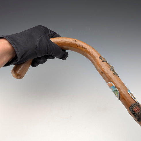 ヴィンテージ ヨーロッパ周遊 ツーリストステッキ タンシャフト 95cm