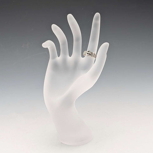 British vintage Victorian design sterling silver ring (size 8-9)