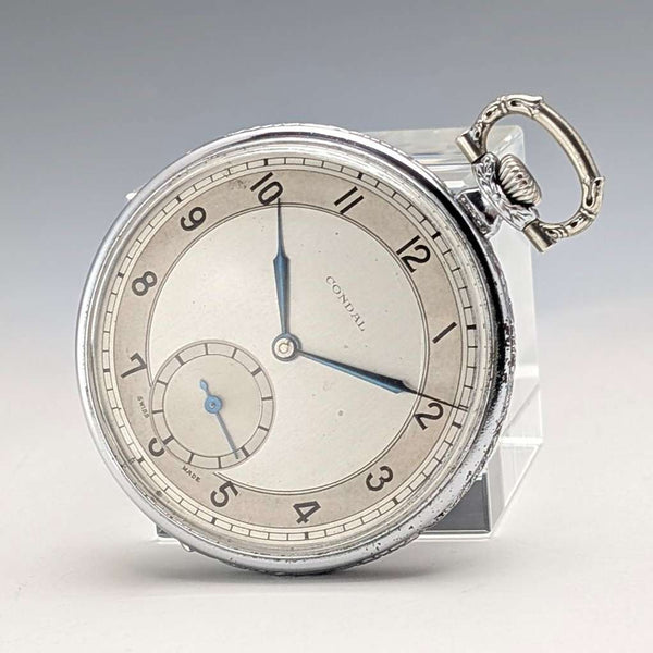 Antique Swiss LANCO pocket watch Art Deco alloy case in good working order