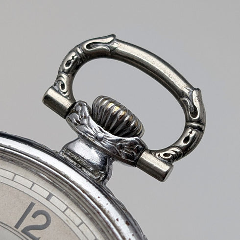 アンティーク スイス LANCO 懐中時計 アールデコ 合金ケース 動作良好