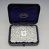 1871 British antique sterling silver card case, 67g, boxed, excellent condition, Robert Thornton