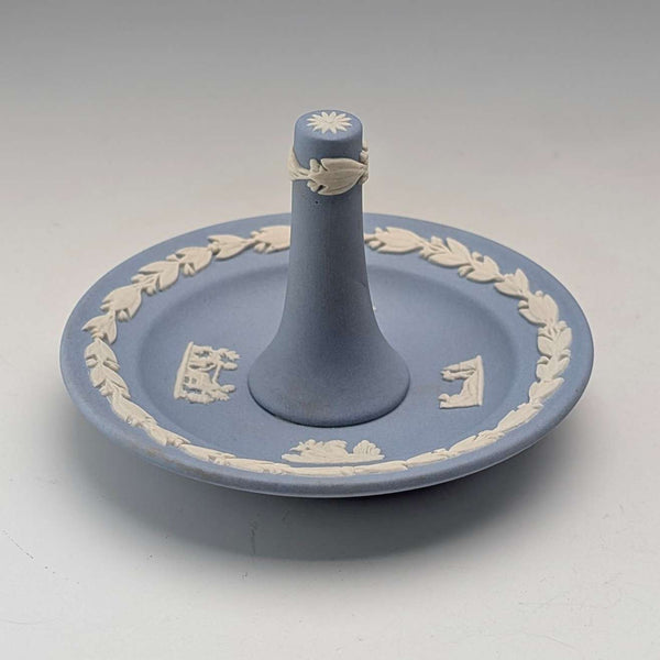 英國復古 Wedgwood Jasperware 淡藍色戒指托