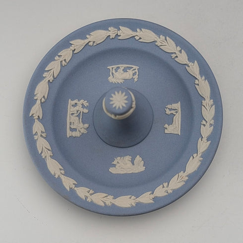英國復古 Wedgwood Jasperware 淡藍色戒指托