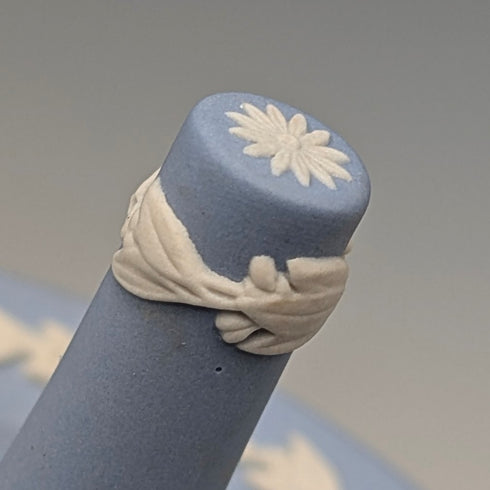英國復古 Wedgwood Jasperware 淡藍色戒指托