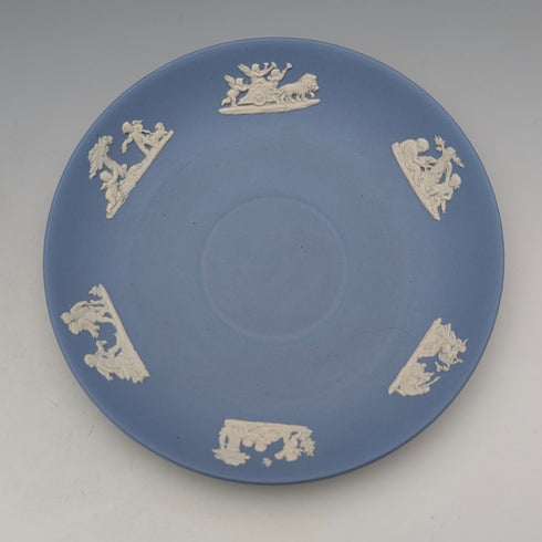 英国ヴィンテージ ウェッジウッド ジャスパーウェア製 カップ&ソーサー ペールブルー