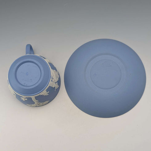 復古英國 Wedgwood Jasperware 淡藍色茶杯和茶碟